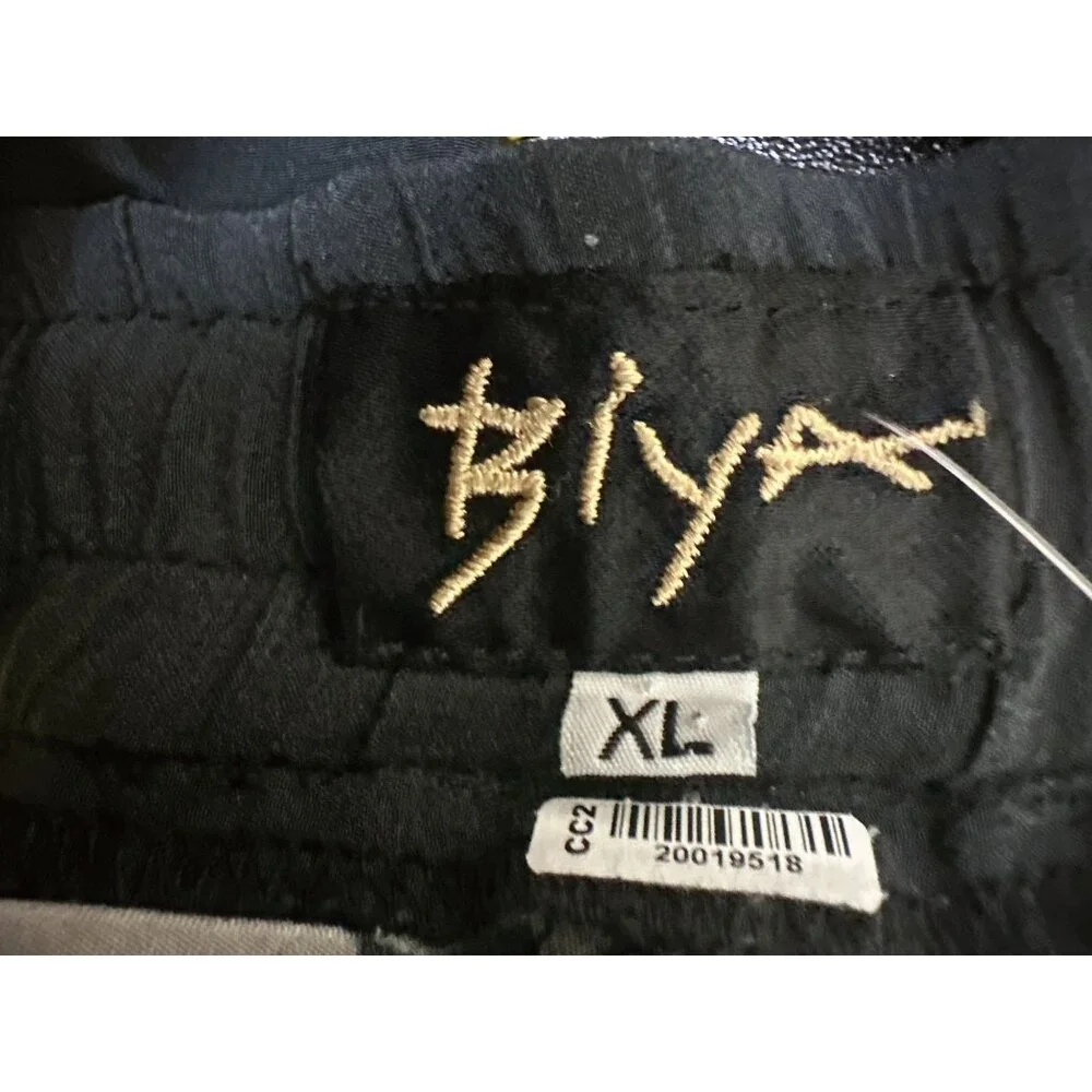 Biya by Johnny Was Silk Floral Print Black & Gray Pants Size XL - Picture 7 of 8